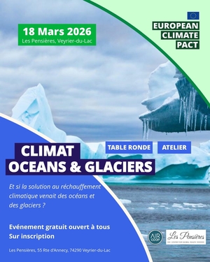 «<small class="fine d-inline"> </small>Océans et glaciers, la solution au réchauffement climatique<small class="fine d-inline"> </small>», à Veyrier-du-Lac (Haute-Savoie)