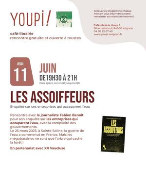 «<small class="fine d-inline"> </small>Les Assoiffeurs<small class="fine d-inline"> </small>», rencontre autour du livre à Avignon (Vaucluse)