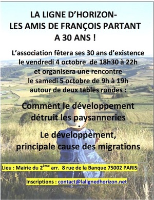 30 ans de la Ligne d'horizon- Les amis de François Partant, à Paris