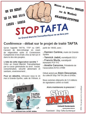 Conférence-débat sur le Tafta, à Grande-Synthe (Nord)