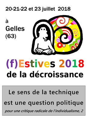 (f)estives 2018 de la décroissance, à Gelles (Puy-de-Dôme)