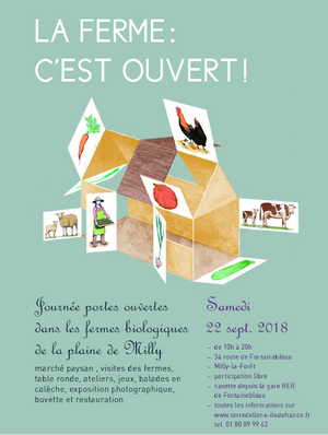 «<small class="fine d-inline"> </small>La Ferme c'est ouvert<small class="fine d-inline"> </small>», fête paysanne de la plaine de Milly-la-Forêt (Essonne)