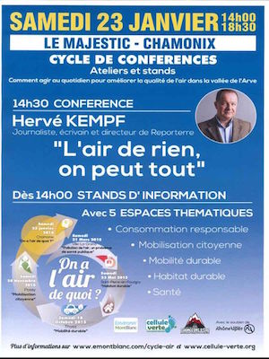 «<small class="fine d-inline"> </small>L'air de rien, on peut tout<small class="fine d-inline"> </small>» : conférence de Hervé Kempf à Chamonix