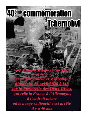 «<small class="fine d-inline"> </small>40<sup class="typo_exposants">e</sup> anniversaire du début de la catastrophe de Tchernobyl<small class="fine d-inline"> </small>», à Strasbourg (Bas-Rhin)