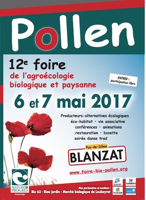 Pollen, 12<sup class="typo_exposants">e</sup> foire de l'agroécologie biologique et paysanne à Blanzat (Puy-de-Dôme)