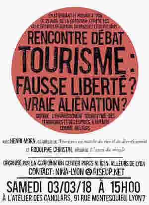 Tourisme : fausse liberté<small class="fine d-inline"> </small>? vraie aliénation<small class="fine d-inline"> </small>? rencontre-débat à Lyon
