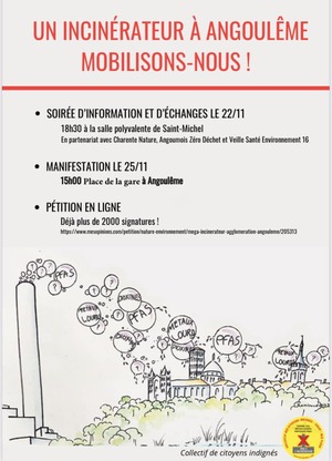 Manifestation contre un projet d'incinérateur à Angoulême (Charente)