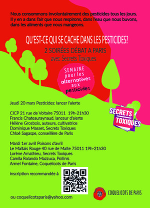 «<small class="fine d-inline"> </small>Pesticides : lancer l'alerte<small class="fine d-inline"> </small>», projection-débat, à Paris