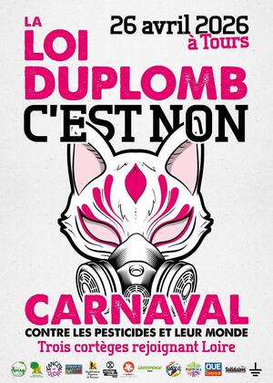 «<small class="fine d-inline"> </small>Carnaval pour un monde sans loi duplomb<small class="fine d-inline"> </small>», à Tours (Indre-et-Loire)
