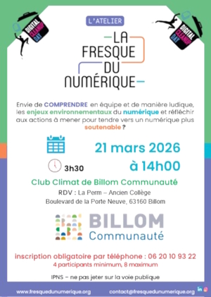 «<small class="fine d-inline"> </small>Fresque du numérique<small class="fine d-inline"> </small>», à Billom (Puy-de-Dôme)