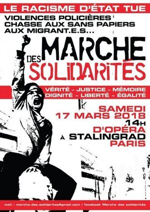 Marche des solidarités «<small class="fine d-inline"> </small>Le racisme d'État tue<small class="fine d-inline"> </small>», à Paris