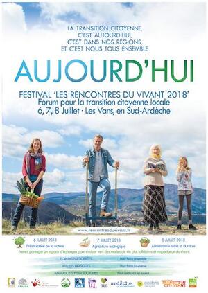 Festival «<small class="fine d-inline"> </small>Les rencontres du vivant<small class="fine d-inline"> </small>», forum pour la transition citoyenne locale, aux Vans (Ardèche)
