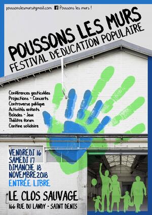 Poussons les murs<small class="fine d-inline"> </small>! Festival d'éducation populaire, à Saint-Denis (Seine-Saint-Denis)