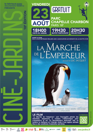 Festival Ciné-Jardins «<small class="fine d-inline"> </small>La Marche de l'empereur<small class="fine d-inline"> </small>», à Paris