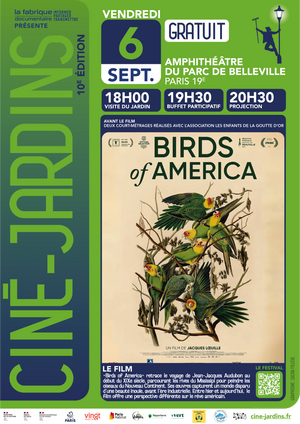 Festival Ciné-Jardins «<small class="fine d-inline"> </small>Birds of America<small class="fine d-inline"> </small>», à Paris