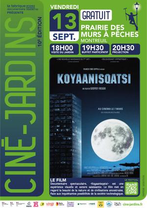 Festival Ciné-Jardins «<small class="fine d-inline"> </small>Koyaanisqatsi<small class="fine d-inline"> </small>», à Montreuil (Seine-Saint-Denis)