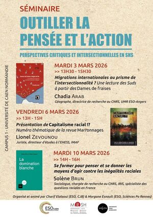 «<small class="fine d-inline"> </small>Outiller la pensée et l'action<small class="fine d-inline"> </small>», cycle de rencontres, séminaires et ateliers en ligne et à Caen (Calvados)