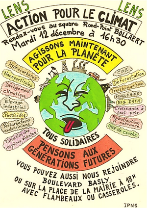 Déambulation pour le climat, à Lens (Pas-de-Calais)