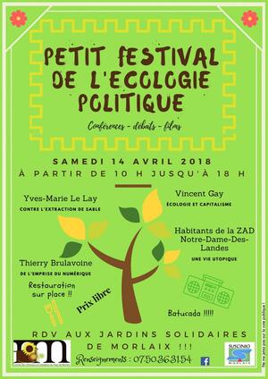 Petit festival de l'écologie politique, à Morlaix (Finistère)