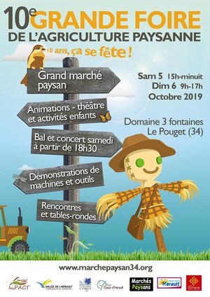 Grande Foire de l'agriculture paysanne, au Pouget (Hérault)