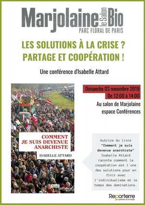 Solutions à la crise<small class="fine d-inline"> </small>? Partage et coopération<small class="fine d-inline"> </small>! Isabelle Attard en conférence