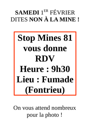 Dites non au projet de mine à Fontrieu (Tarn)