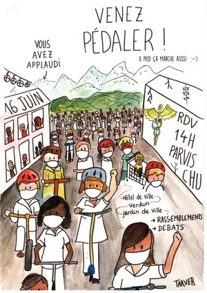 Manifestation pour la santé, à Grenoble (Isère)