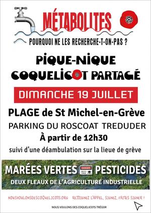 Pique-nique festif Coquelicots, à Tréduder (Côtes-d'Armor)