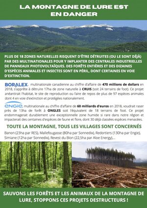 Mobilisation pour la montagne de Lure, à Ongles (Alpes-de-Haute-Provence)