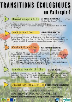 Transitions écologiques en Vallespir, écofestival à Céret (Pyrénées-Orientales)