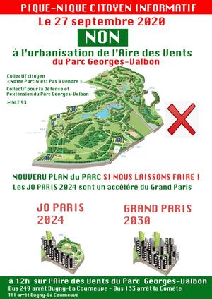 Non à l'urbanisation de l'Aire des vents, à La Courneuve (Seine-Saint-Denis)
