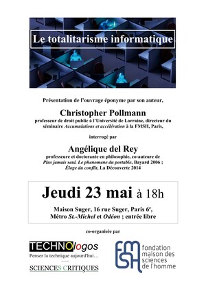 «<small class="fine d-inline"> </small>Le totalitarisme informatique<small class="fine d-inline"> </small>», présentation du livre à Paris