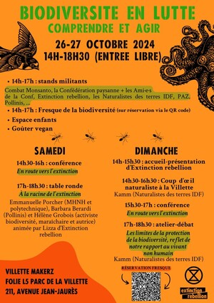 Biodiversité en lutte - Comprendre et agir, à Paris
