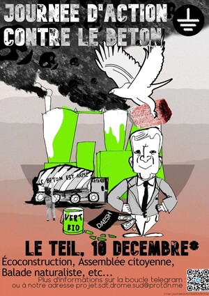 Journée de mobilisation contre le béton, au Teil (Ardèche)