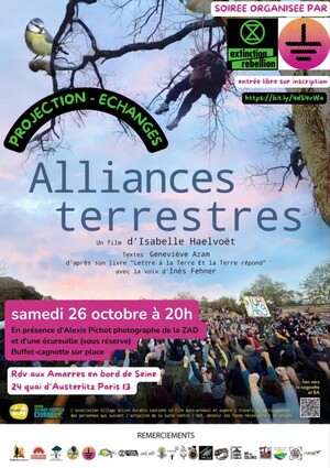 «<small class="fine d-inline"> </small>Alliances terrestres<small class="fine d-inline"> </small>» (lutte contre l'A69), projection-discussion à Paris