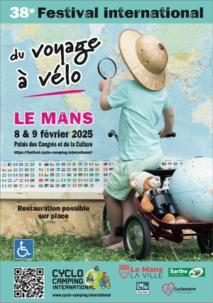 «<small class="fine d-inline"> </small>Festival International du voyage à vélo<small class="fine d-inline"> </small>», au Mans (Sarthe) 