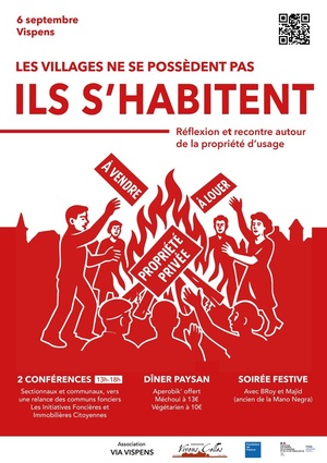 «<small class="fine d-inline"> </small>Les Usagères, rencontres et réflexion sur la propriété d'usage<small class="fine d-inline"> </small>», à Vispens (Aveyron)