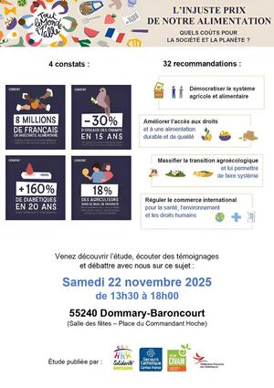 «<small class="fine d-inline"> </small>L'injuste prix de notre alimentation<small class="fine d-inline"> </small>», à Dommary-Baroncourt (Meuse)