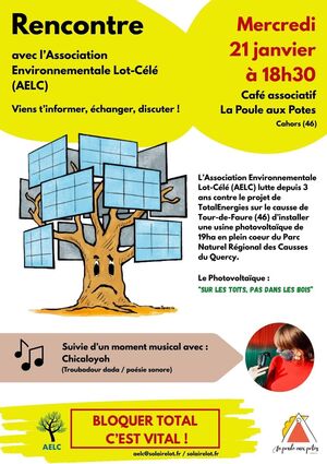 «<small class="fine d-inline"> </small>Rencontre avec l'Association environnementale Lot-Célé<small class="fine d-inline"> </small>», à Cahors (Lot)