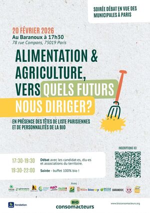 «<small class="fine d-inline"> </small>Agriculture et alimentation à Paris<small class="fine d-inline"> </small>», soirée-débat