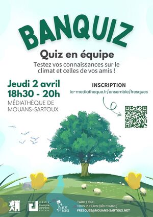 «<small class="fine d-inline"> </small>Banquiz : quiz des enjeux climat<small class="fine d-inline"> </small>», à Mouans-Sartoux (Alpes-Maritimes)