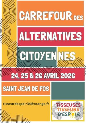 «<small class="fine d-inline"> </small>Carrefour des alternatives citoyennes<small class="fine d-inline"> </small>», à Saint-Jean-de-Fos (Hérault)