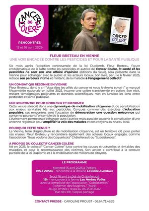«<small class="fine d-inline"> </small>Rencontres avec Fleur Breteau<small class="fine d-inline"> </small>», à Poitiers et Châtellerault (Vienne)