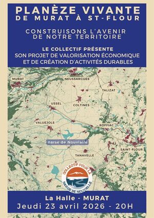 «<small class="fine d-inline"> </small>Planèze vivante, projet économique soutenable<small class="fine d-inline"> </small>», à Murat (Cantal)