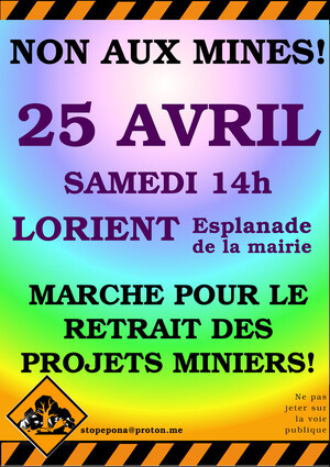 «<small class="fine d-inline"> </small>Marche pour le retrait des projets miniers<small class="fine d-inline"> </small>», à Lorient (Morbihan)