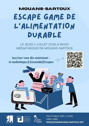 «<small class="fine d-inline"> </small>Escape Game de l'alimentation durable<small class="fine d-inline"> </small>», à Mouans-Sartoux (Alpes-Maritimes)