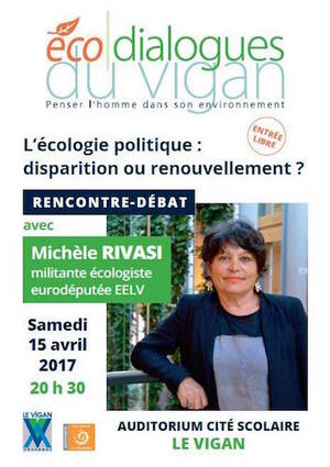 L'écologie politique : disparition ou renouvellement<small class="fine d-inline"> </small>? rencontre-débat avec Michèle Rivasi au Vigan (Gard)