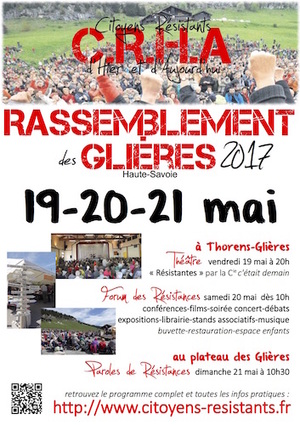Rassemblement des Glières, à Thorens-Glières (Haute-Savoie)