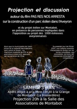 Projection et discussion autour du film Pas Res Nos Arresta, à Montabot (Manche)