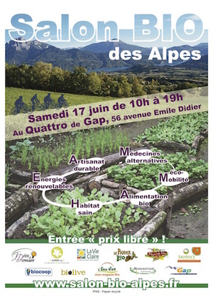 1<sup class="typo_exposants">er</sup> salon bio des Alpes, à Gap (Hautes-Alpes)